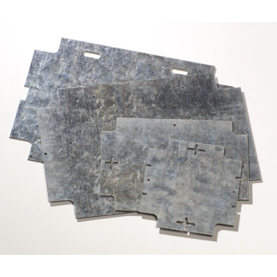 Металева плата для коробки IDE, оцинкована сталь, 156×140mm, товщина 1,5mm, LIGHT