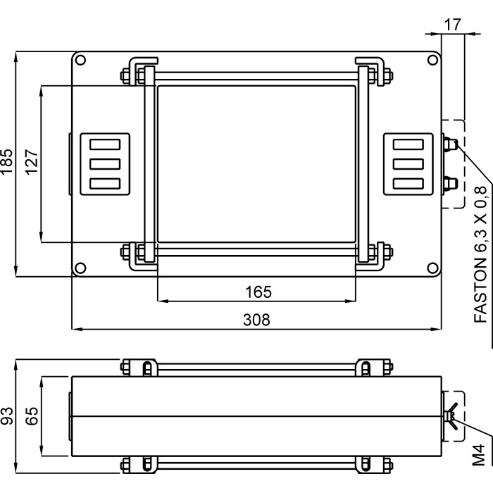 Трансформатор струму захисний FRER TAT165 4000 А 165 × 127 4000/5 - TAT1654K0L05