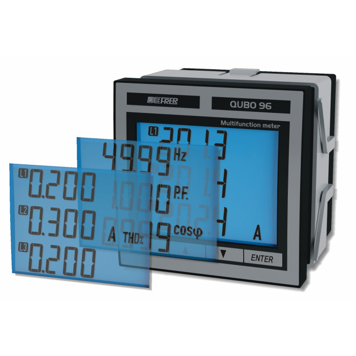 Q96P3H005MCQ2** Аналізатор мережі QuBo H, RS485, 400V 1-5A