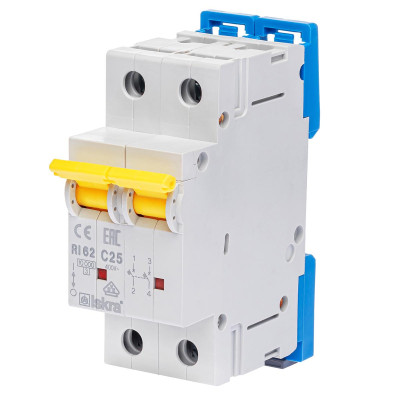 Модульний автоматичний вимикач ISKRA RI62 2P C25A 10кА