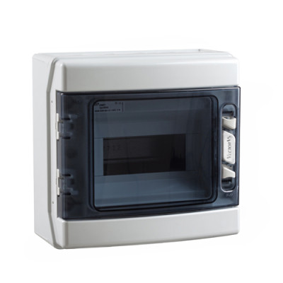 Щит навісний ROCA 1x8 (8 мод.), IP65, проз. двері, з N і PE шинами