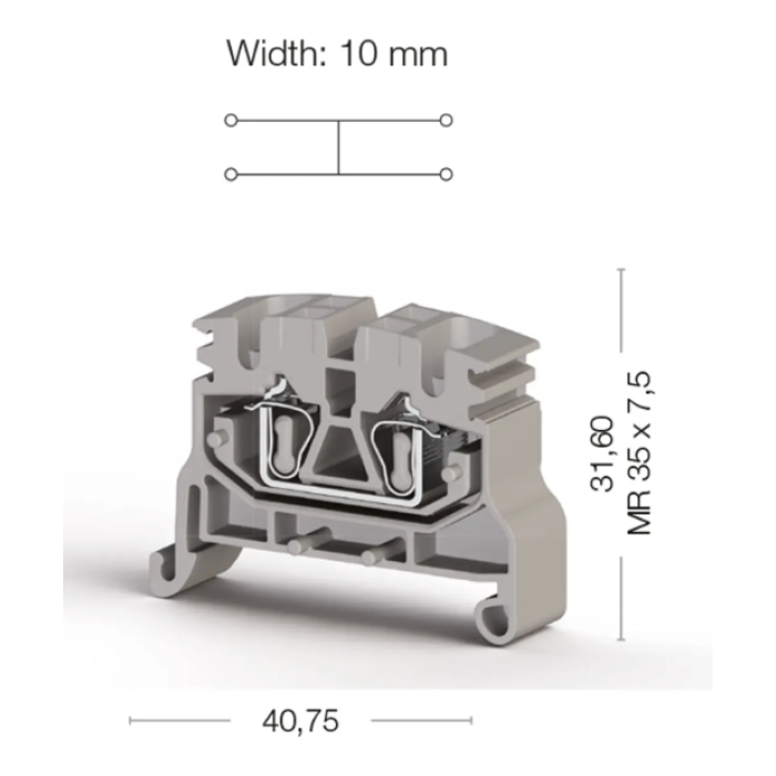 Клема Klemsan MYK Прохідна 2.5 мм - 0.0.0.3.06499