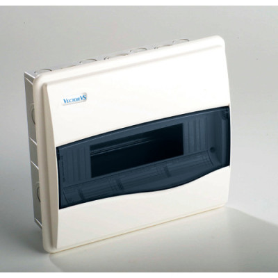 Щит вбудований CAPA 1x12 (12 мод.), IP40, проз. двері, з N і PE шинами