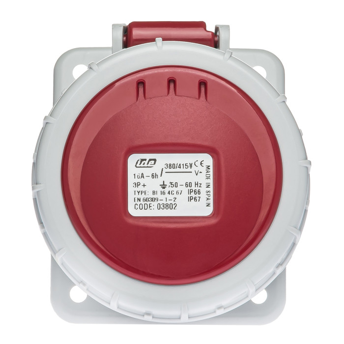 Вилка кабельна IDE MUNDIAL 3P+E 16 А 500 В IP66-67 - 05602