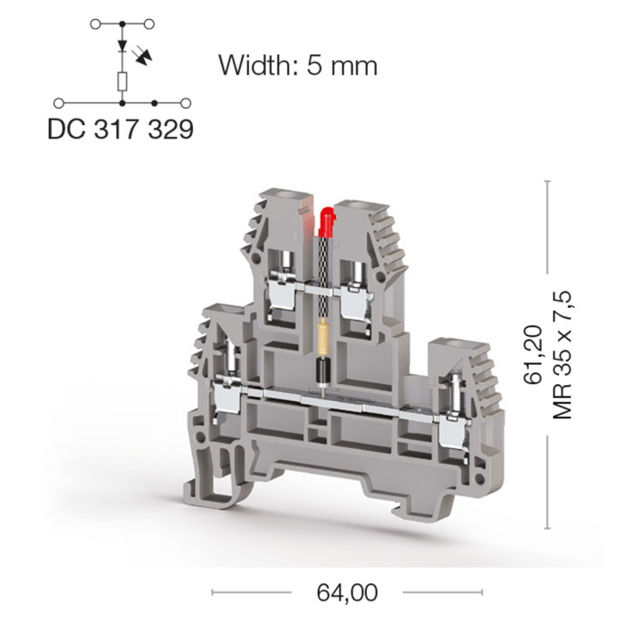 Клема Klemsan PIK Дворівнева 2.5 мм - 0.0.0.3.17319