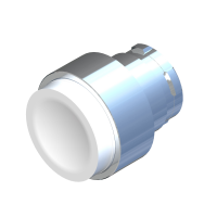 Виступаюча кнопка без фіксації, біла, металевий корпус 30 мм COMEPI