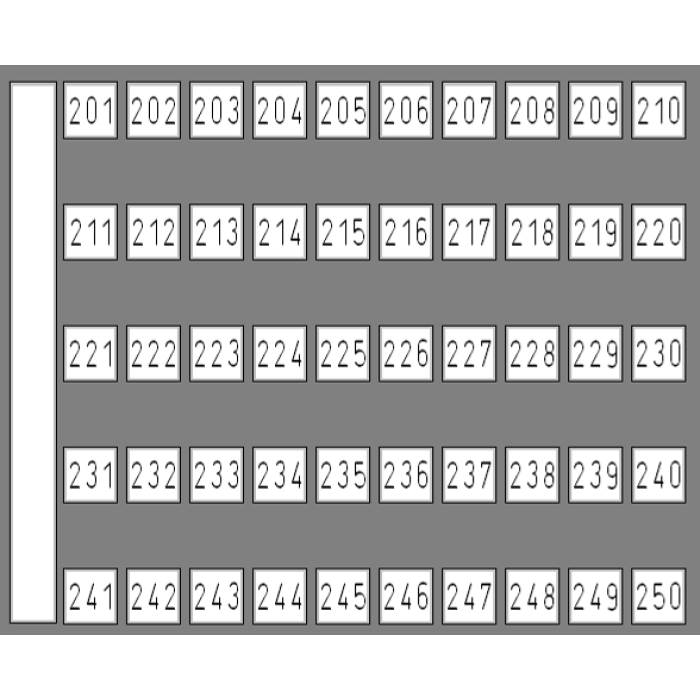 0.0.0.5.05044 Маркувальна пластина 201-250 DY 5 (1 компл = 50 шт | пак = 10 компл)