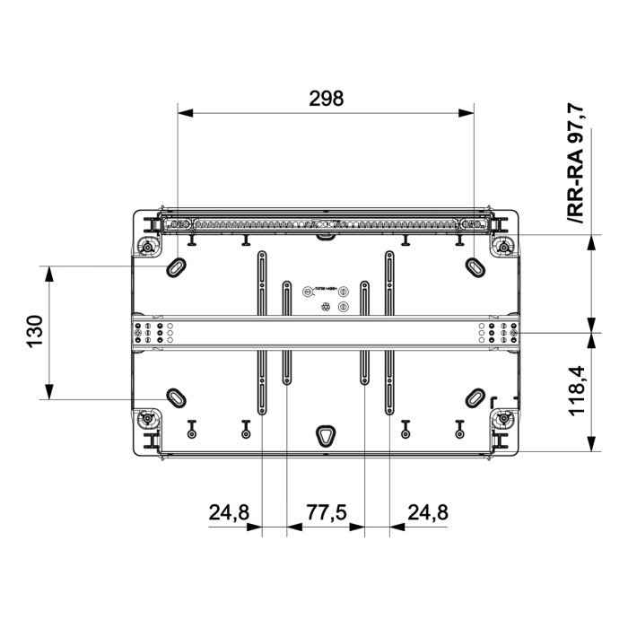 GPS18PO/RR Корпус розподільчий вбудований GOLD, 1х18 модулі, пластикові двері, N/PE шина, IP40