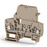 Клема Klemsan YBK SLD 220V AC  під запобіжник 4 мм бежева