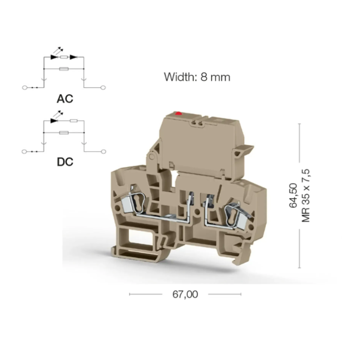 Клема Klemsan YBK Під запобіжник 4 мм - 0.0.0.3.55770