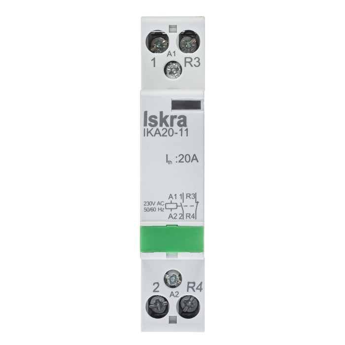 Модульний контактор ISKRA IKA 20A 230В AC 1NO+1NC - 030046009000