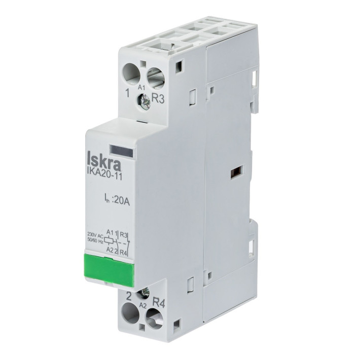 Модульний контактор ISKRA IKA 20A 230В AC 1NO+1NC - 030046009000