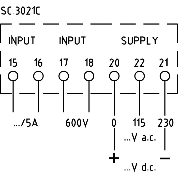 Амперметр-вольтметр цифровий FRER D72 72 × 72 115–230 AC В 5 A/600 В - D72EA4PROG05S