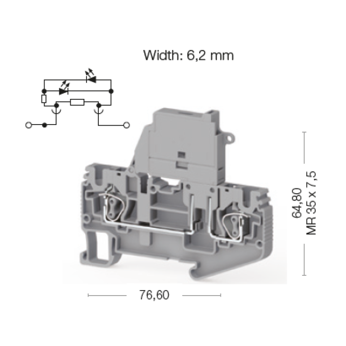 Клема Klemsan SRD Під запобіжник 4 мм - 0.0.0.3.12149