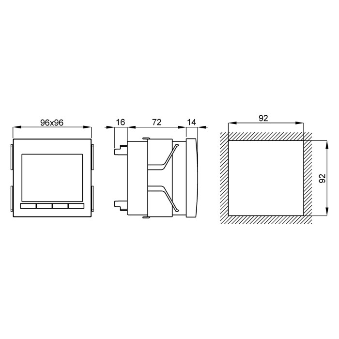 Q96R3H150MCQH Аналізатор мережі QUBO H + 3xRog.d150, 80-260V, RS485