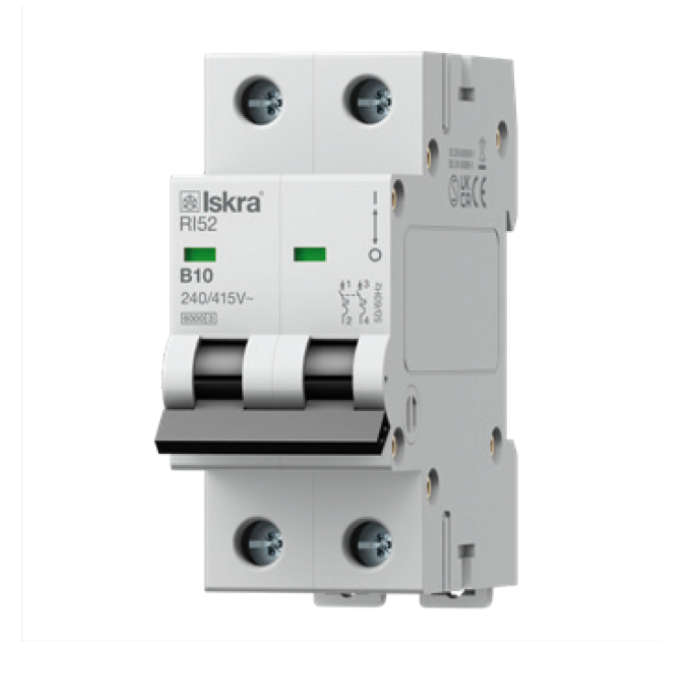 Модульний автоматичний вимикач ISKRA RI52 2P B63A 6кА - 786091032000