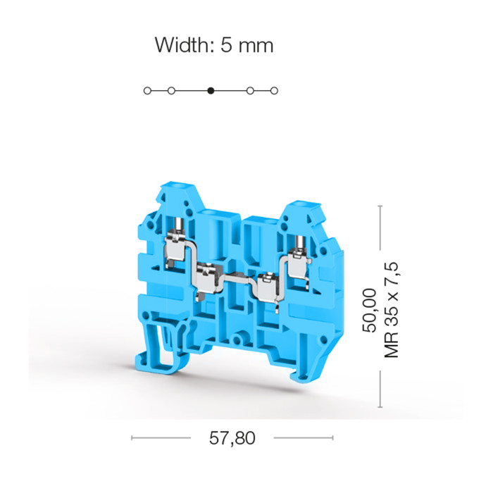 Клема Klemsan AVK Прохідна 2.5 мм - 0.0.0.3.24901