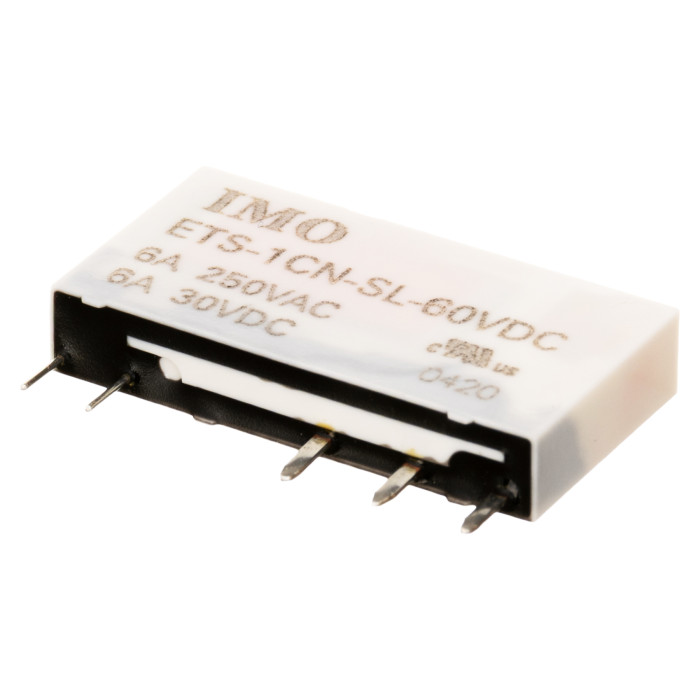 Інтерфейсне реле 1P 6A 60V DC + Колодка зі скобою