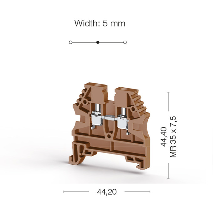 Клема Klemsan AVK Прохідна 2.5 мм - 0.0.0.3.04128RP
