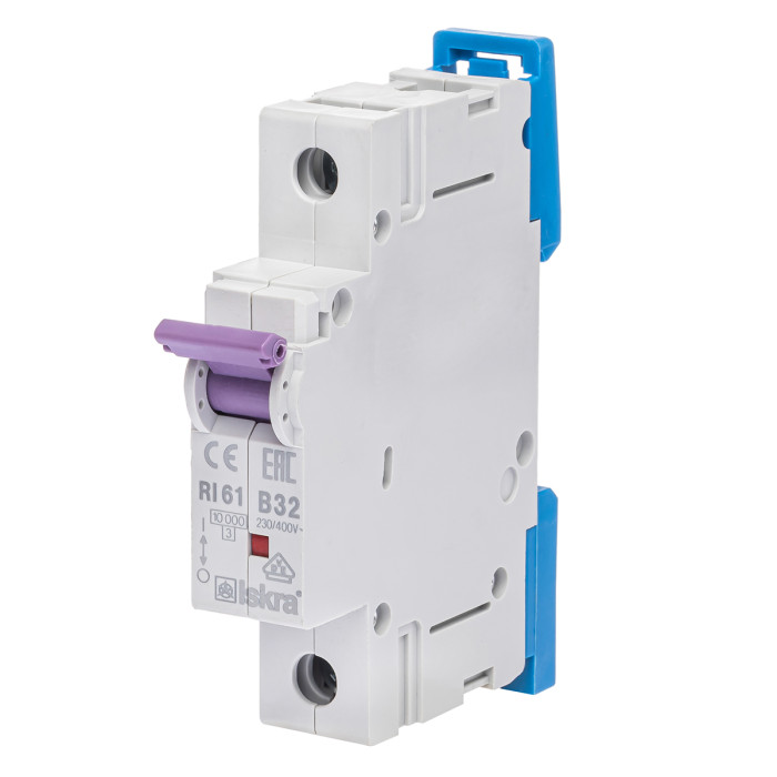 Модульний автоматичний вимикач ISKRA RI61 1P B50A 10кА - 786100045000