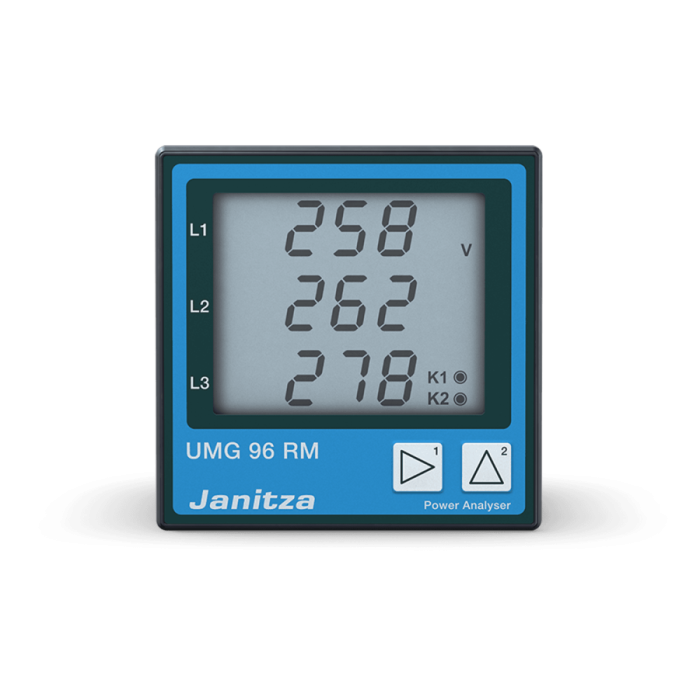 UMG 96RM (52.22.070) Аналізатор мережі, 2 вих., RS-485, живл. 24-90В AC/DC