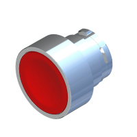 ECX 1101 Кнопка прихована без фіксації, червона, металевий корпус 30 мм
