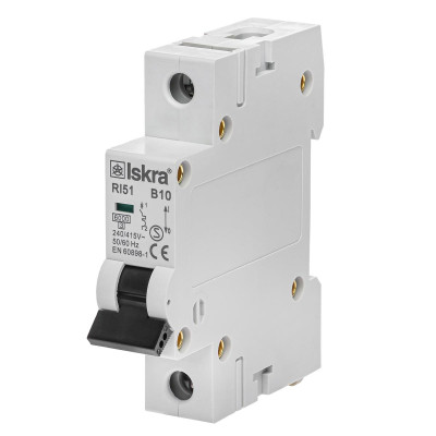 Модульний автоматичний вимикач ISKRA RI51 1P C6A 6кА