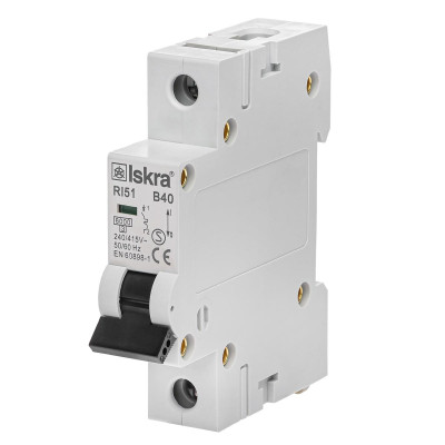 Модульний автоматичний вимикач ISKRA RI51 1P B40A 6кА