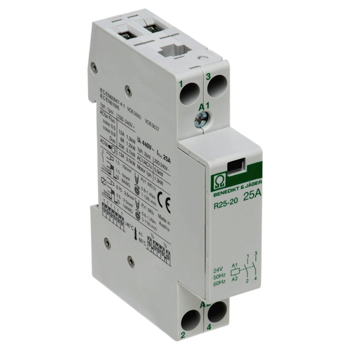 Модульний контактор Benedict R25 25A 24В AC - R25-20 24