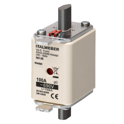 Ножовий запобіжник Italweber gG NH00 100A