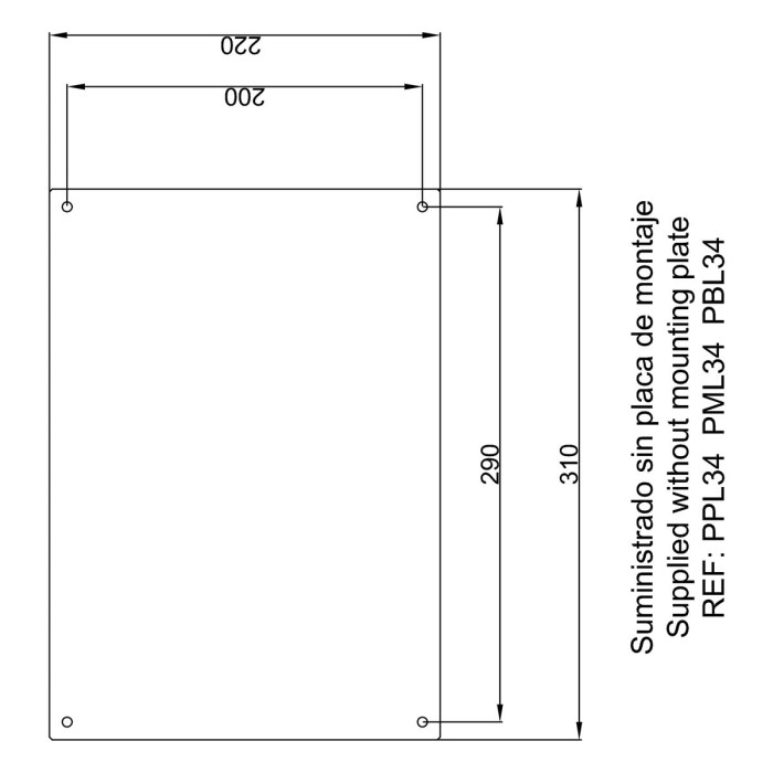Корпус з подвійною ізоляцією (Class II) IDE, поліестер, 270x360x171мм, IP66 - ROC34PO
