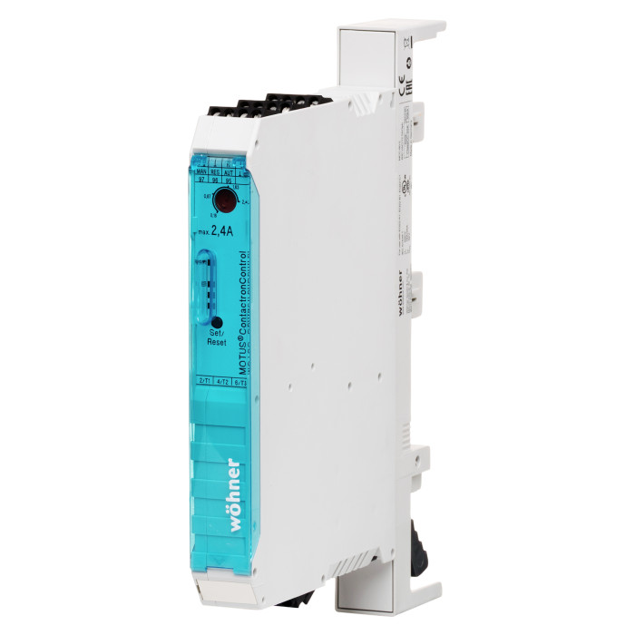 36105 MOTUS Трифазний напівпровідниковий реверсивний контактор 0,18-2,4А , 60мм система Сlassic