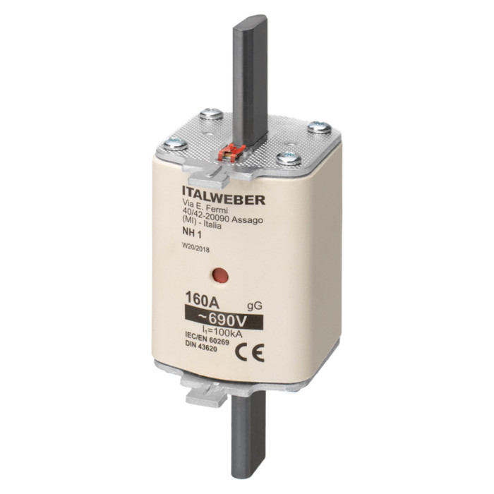 Ножовий запобіжник Italweber gG NH1 160A - 1610160