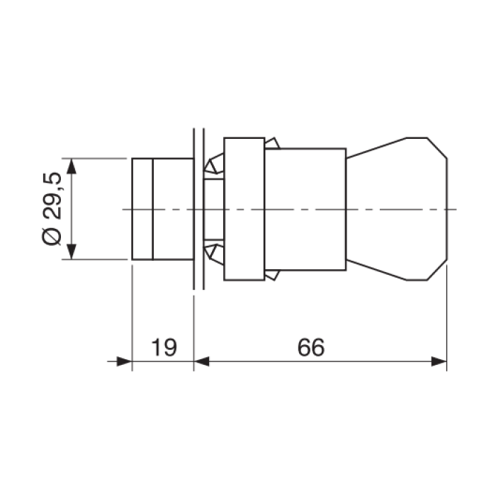 ECX 3202 Кнопка зелена з підсвічуванням пластик