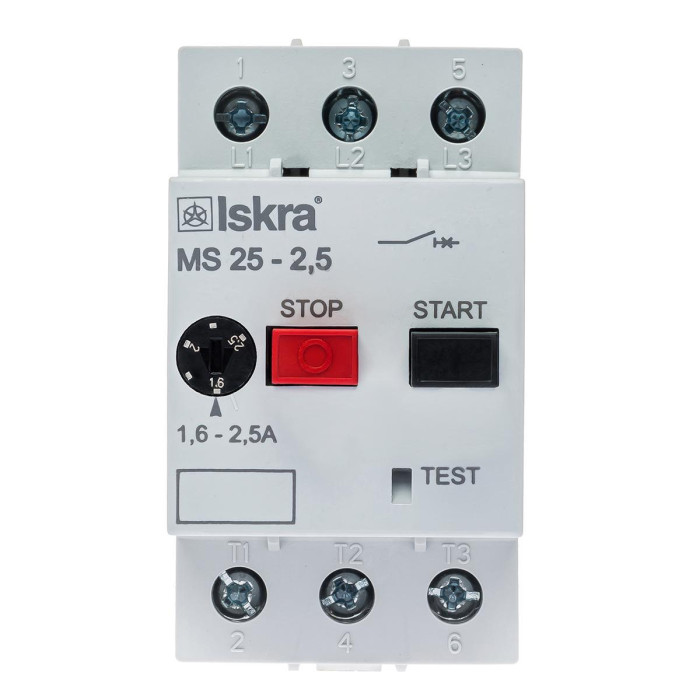Автомат захисту двигуна 2,5A серії MS25