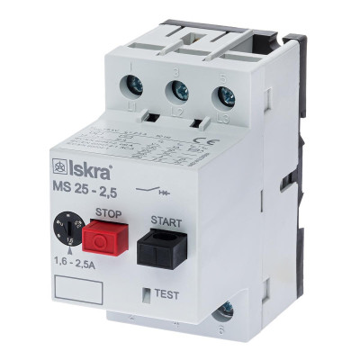 Автомат захисту двигуна 2,5A серії MS25