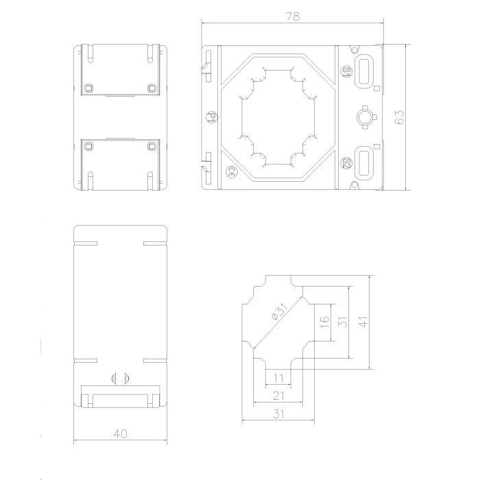 Трансформатор струму вимірювальний Vector VS VCTC640 250A 40.5×11 250/5