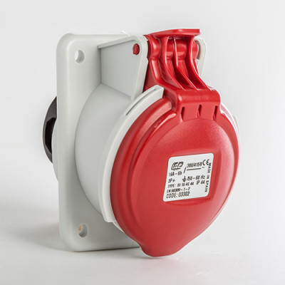 Розетка вбудована похила IDE MUNDIAL 3P+E 16 А 380–415 В IP44