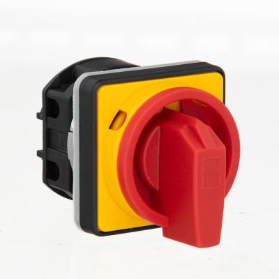 Кулачковий перемикач GC 16A 1P схема 90 (0-1) жовто-червоний