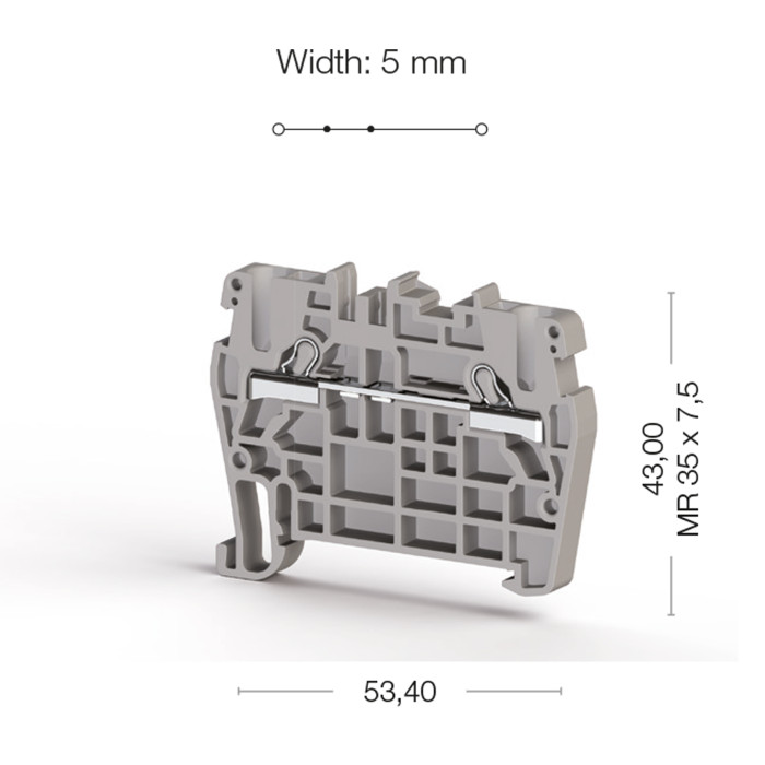 Клема Klemsan PYK Прохідна 2.5 мм - 0.0.0.3.07109RP