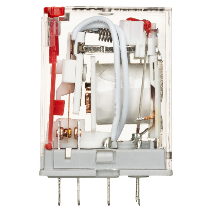 Проміжне реле 4P 5A 24V АC LED+Тест + Колодка зі скобою тип S