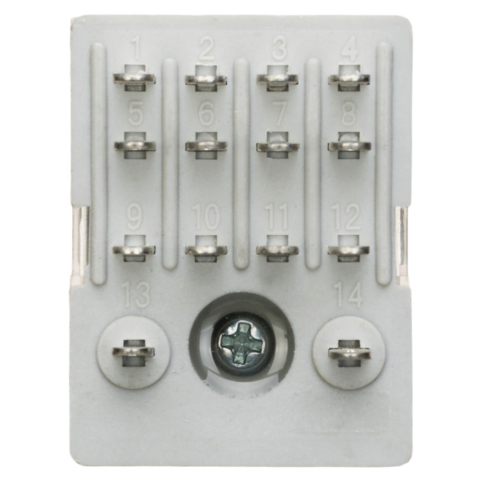 Проміжне реле 4P 5A 24V АC LED+Тест + Колодка зі скобою тип S