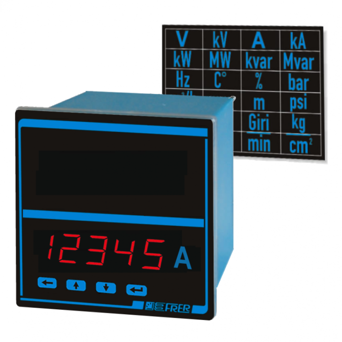 Амперметр-вольтметр цифровий FRER D96 96 × 96 115–230 AC В 5 A/600 В - D96US6PROGXXS