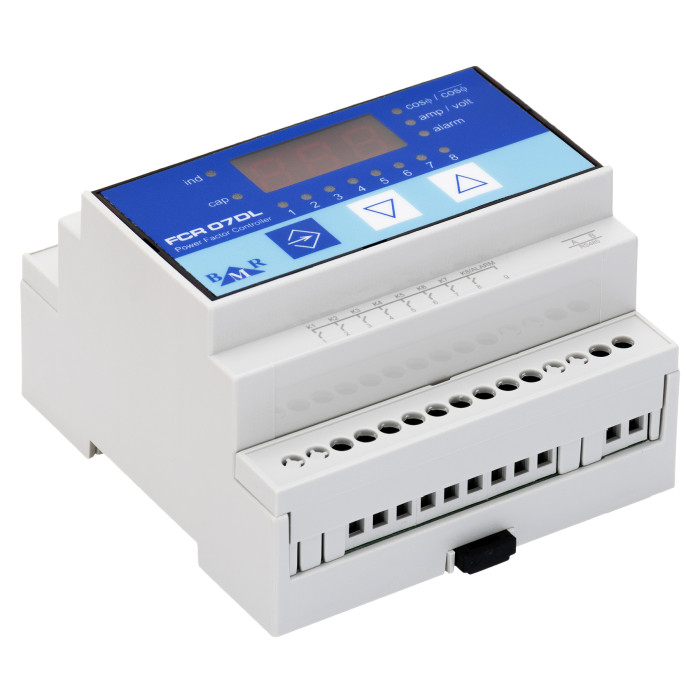 Регулятор реактивної потужності BMR FCR07DLRS, монтаж на DIN-рейку, 7-8 ступеней, живлення 400V + RS-485