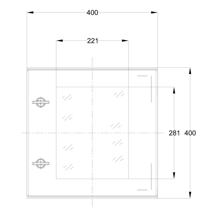 Навісна шафа IDE POL 400x400x200 IP66 - POL404020