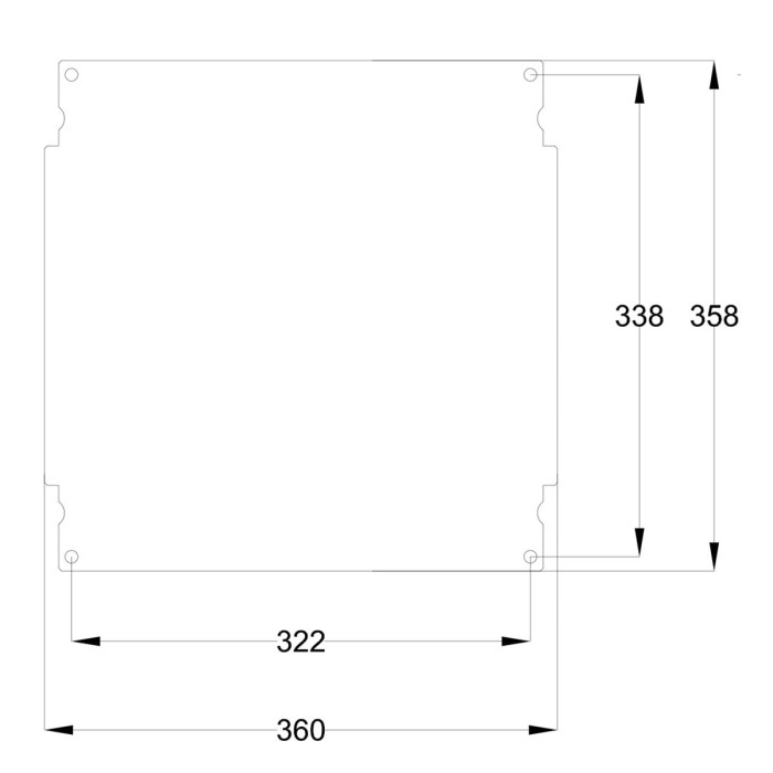 Навісна шафа IDE POL 400x400x200 IP66 - POL404020