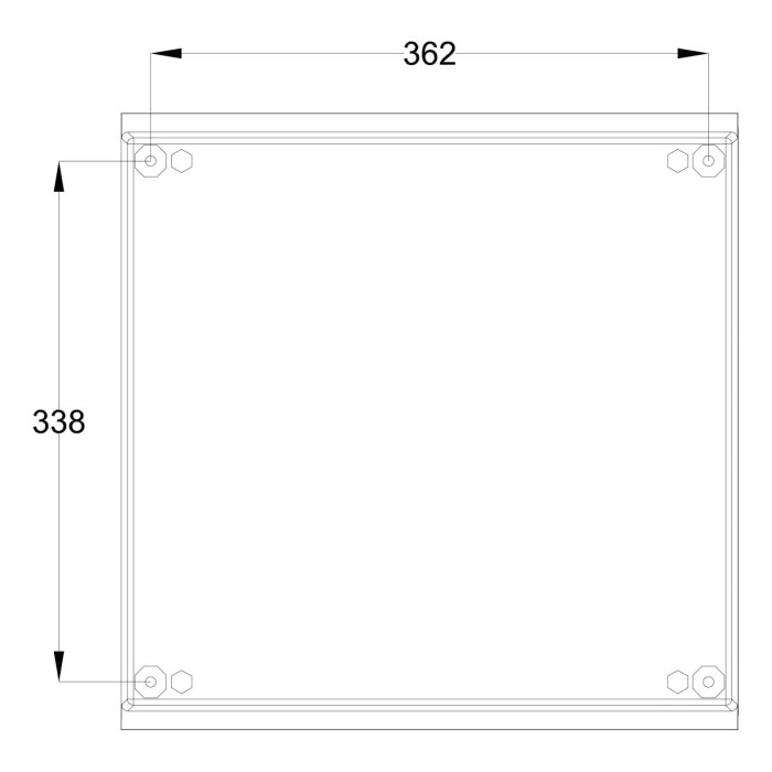 Навісна шафа IDE POL 400x400x200 IP66 - POL404020