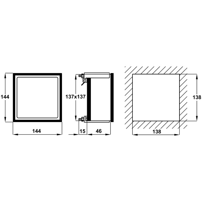 Вольтметр прямий FRER A14EV 240˚ 250В - A14EVX250XSD