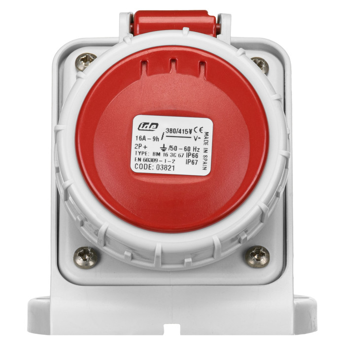 Розетка настінна IDE MUNDIAL 2P+E 16A 380–415V IP66-67