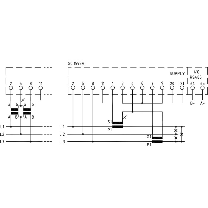 Аналізатор мережі модульний FRER NaNo 1-5 A RS485 400 В - Q52P3H005MCQ2